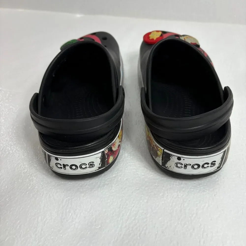 Crocs Crocband Marvel Avengers Ironman Clogs Black and Red M6 W8 Shoes